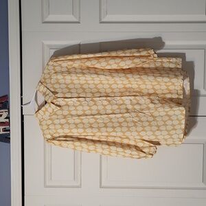 NEW with tags Coeur de Vague yellow polka dot blouse 3XL